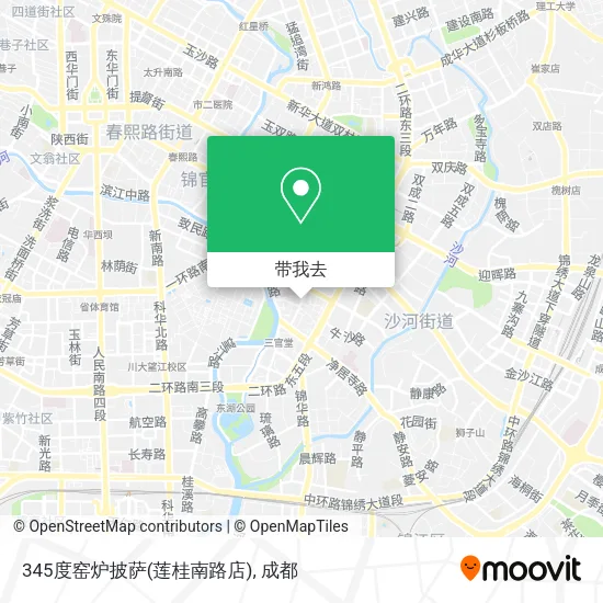345度窑炉披萨(莲桂南路店)地图