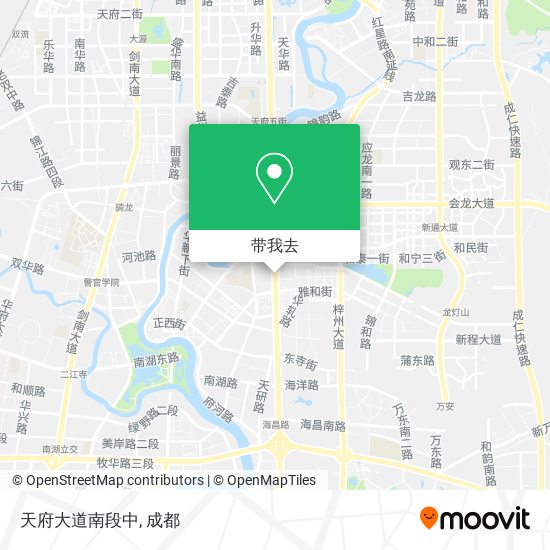 天府大道南段中地图