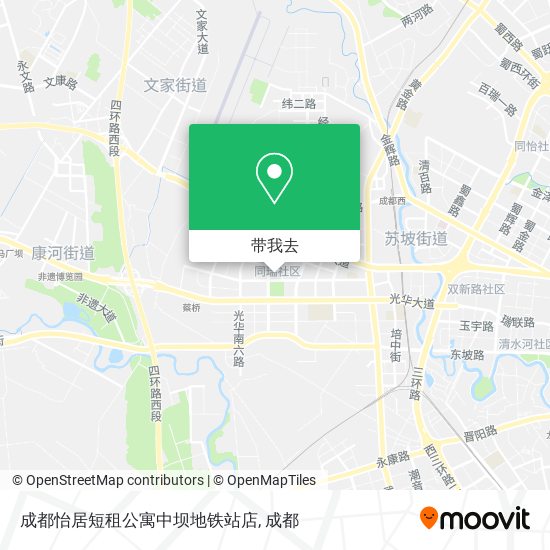成都怡居短租公寓中坝地铁站店地图