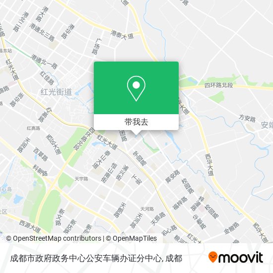 成都市政府政务中心公安车辆办证分中心地图