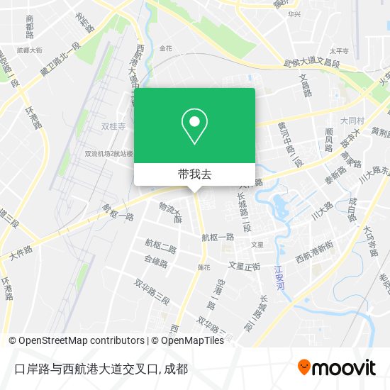 口岸路与西航港大道交叉口地图