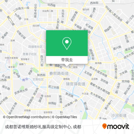 成都普诺维斯婚纱礼服高级定制中心地图