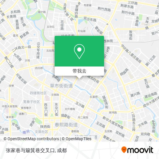 张家巷与簸箕巷交叉口地图