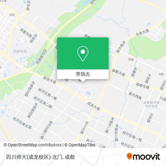 四川师大(成龙校区)-北门地图