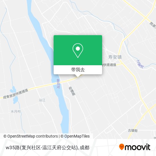 w35路(复兴社区-温江天府公交站)地图