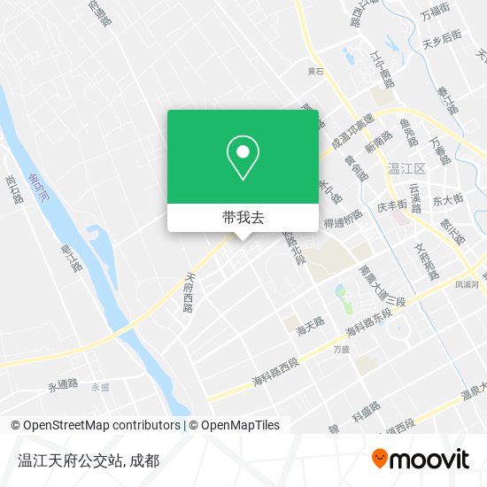 温江天府公交站地图