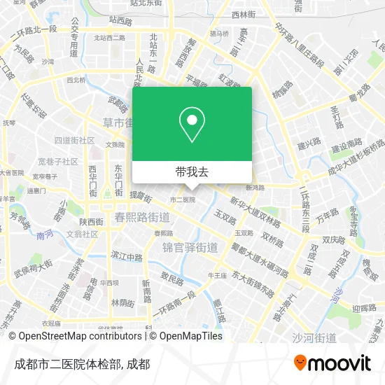 成都市二医院体检部地图