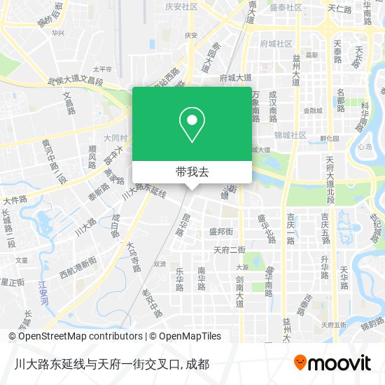 川大路东延线与天府一街交叉口地图