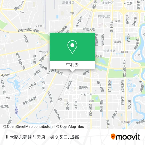 川大路东延线与天府一街交叉口地图