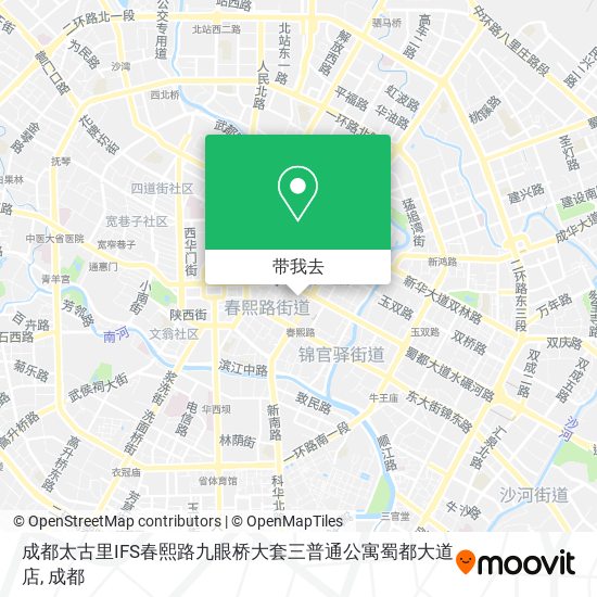 成都太古里IFS春熙路九眼桥大套三普通公寓蜀都大道店地图