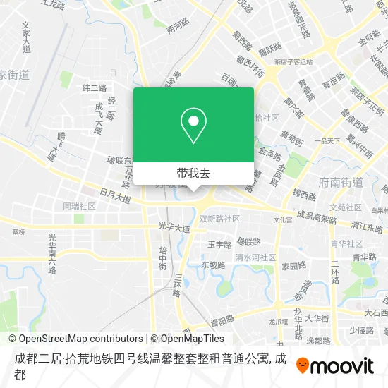 成都二居·拾荒地铁四号线温馨整套整租普通公寓地图