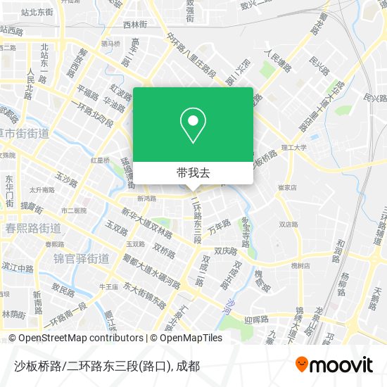 沙板桥路/二环路东三段(路口)地图