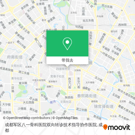 成都军区八一骨科医院双向转诊技术指导协作医院地图