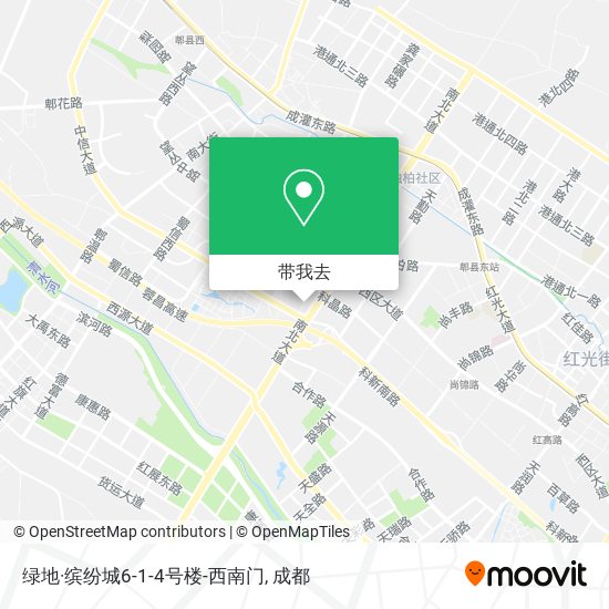 绿地·缤纷城6-1-4号楼-西南门地图