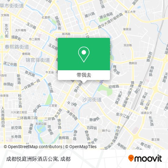 成都悦庭洲际酒店公寓地图
