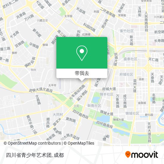 四川省青少年艺术团地图