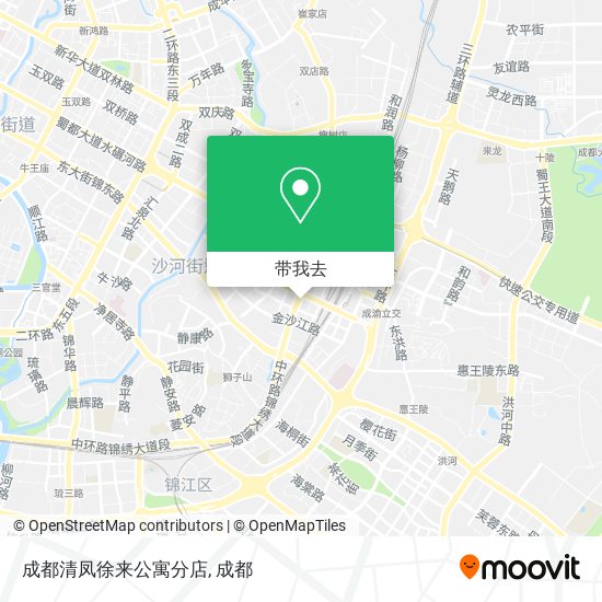 成都清凤徐来公寓分店地图