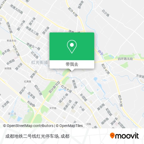 成都地铁二号线红光停车场地图
