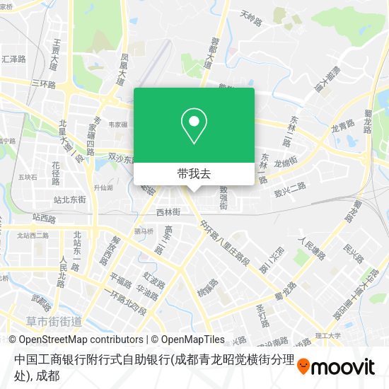 中国工商银行附行式自助银行(成都青龙昭觉横街分理处)地图