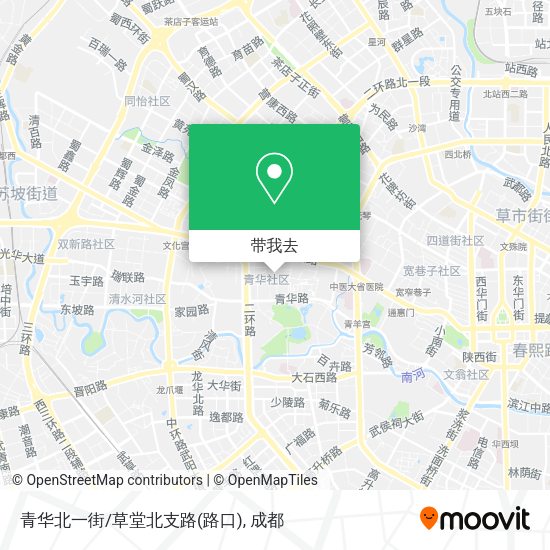 青华北一街/草堂北支路(路口)地图