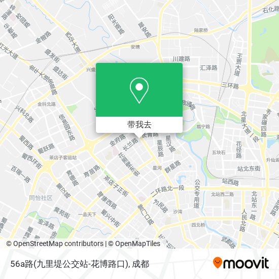 56a路(九里堤公交站-花博路口)地图