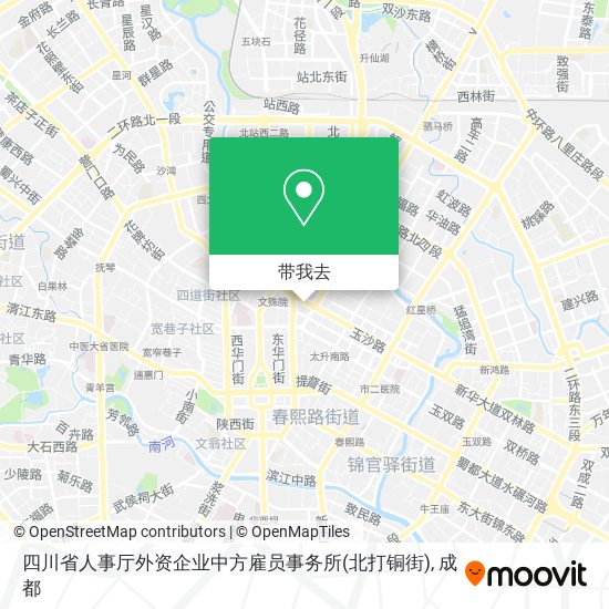 四川省人事厅外资企业中方雇员事务所(北打铜街)地图
