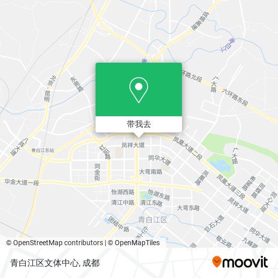 青白江区文体中心地图