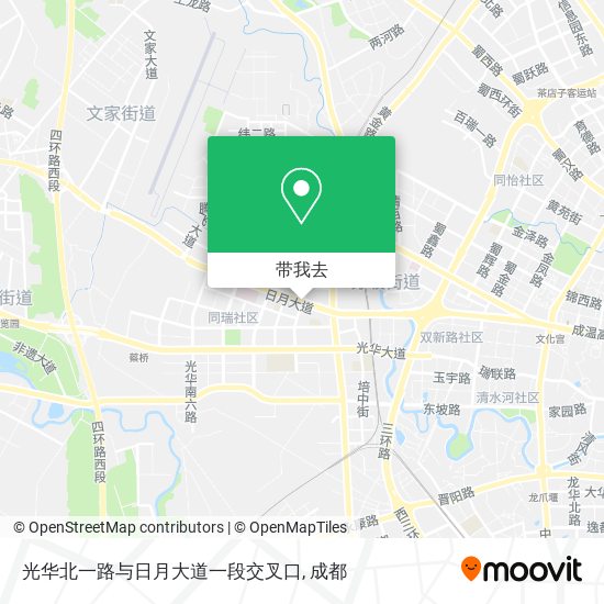 光华北一路与日月大道一段交叉口地图