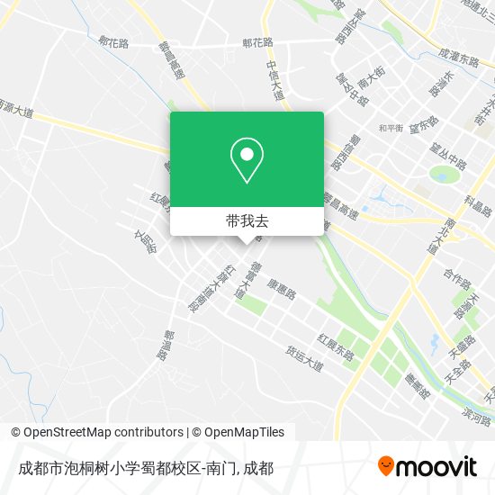 成都市泡桐树小学蜀都校区-南门地图