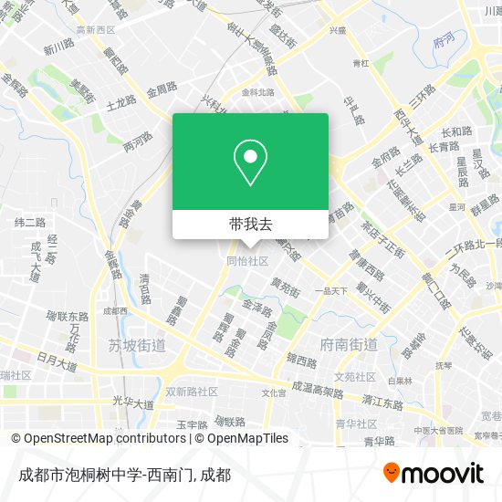 成都市泡桐树中学-西南门地图