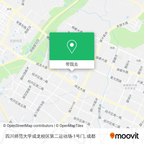 四川师范大学成龙校区第二运动场-1号门地图