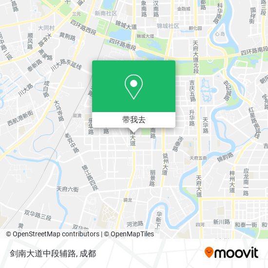 剑南大道中段辅路地图