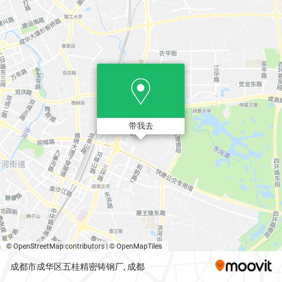 成都市成华区五桂精密铸钢厂地图