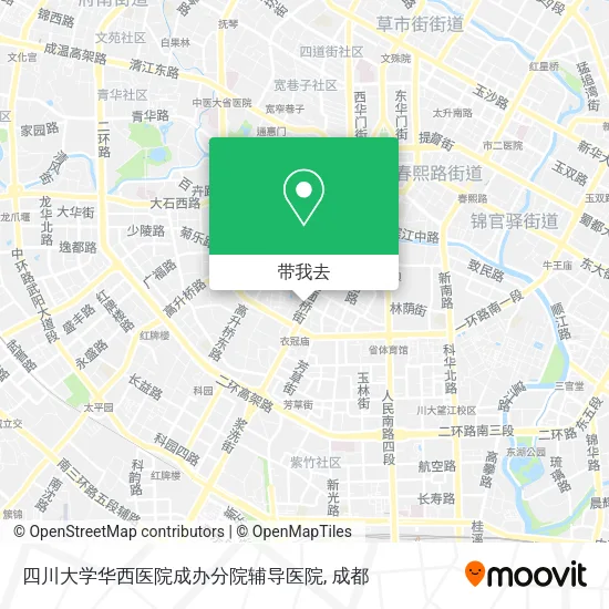 四川大学华西医院成办分院辅导医院地图