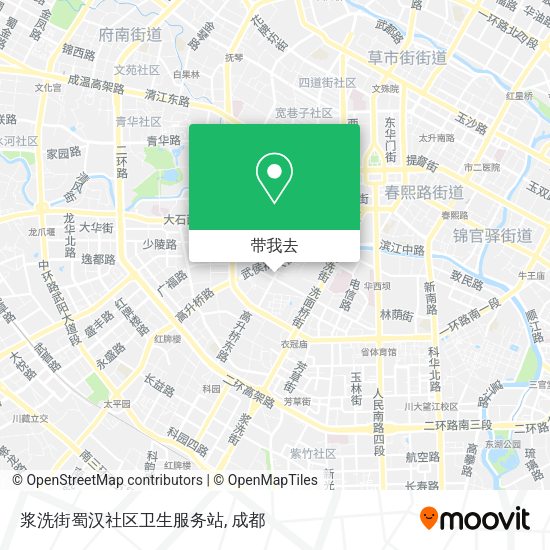 浆洗街蜀汉社区卫生服务站地图