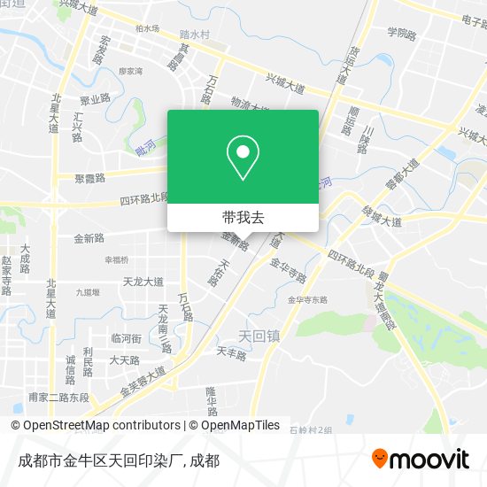 成都市金牛区天回印染厂地图