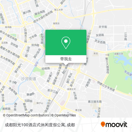 成都阳光100酒店式休闲度假公寓地图