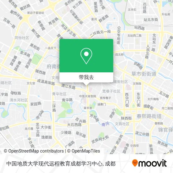 中国地质大学现代远程教育成都学习中心地图
