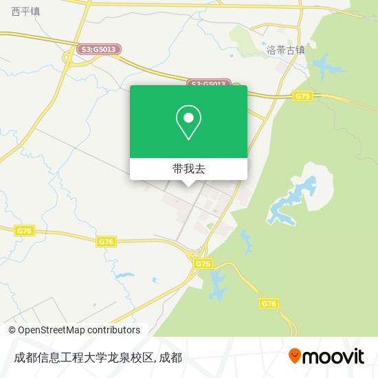 成都信息工程大学龙泉校区地图