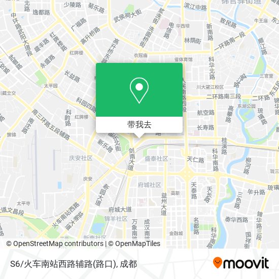 S6/火车南站西路辅路(路口)地图