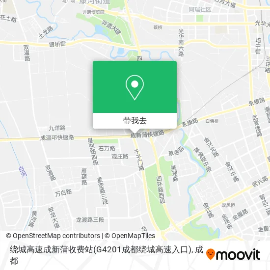 绕城高速成新蒲收费站(G4201成都绕城高速入口)地图