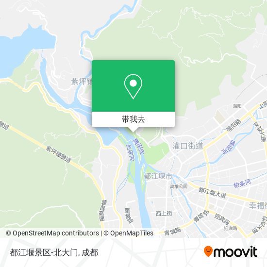 都江堰景区-北大门地图