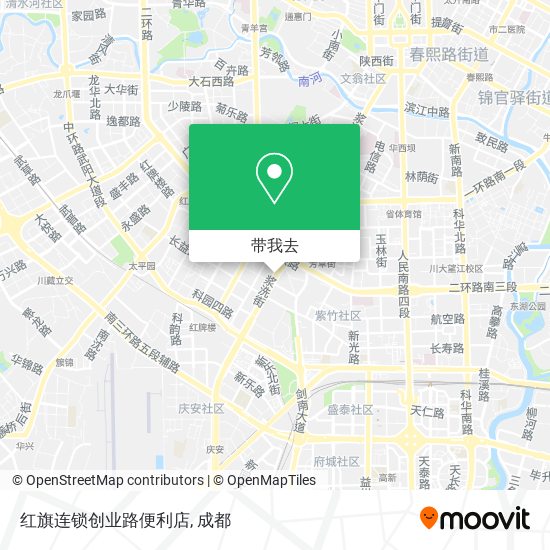红旗连锁创业路便利店地图