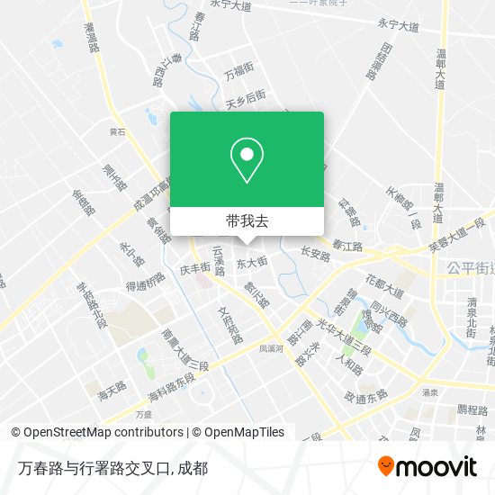 万春路与行署路交叉口地图