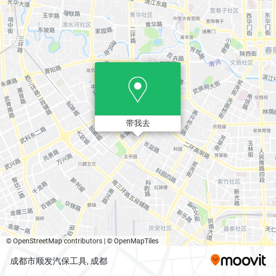 成都市顺发汽保工具地图
