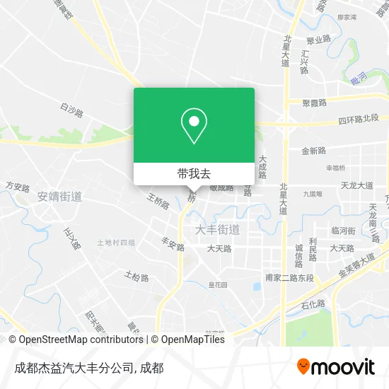 成都杰益汽大丰分公司地图