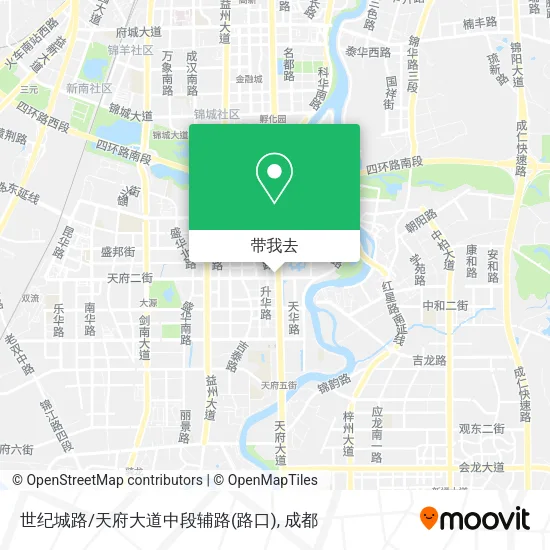 世纪城路/天府大道中段辅路(路口)地图