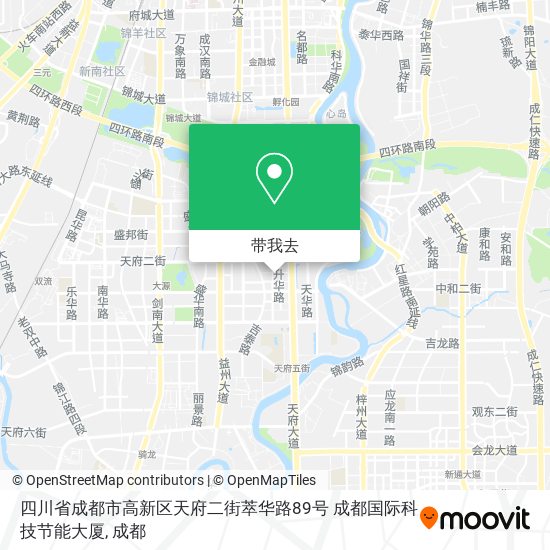 四川省成都市高新区天府二街萃华路89号 成都国际科技节能大厦地图