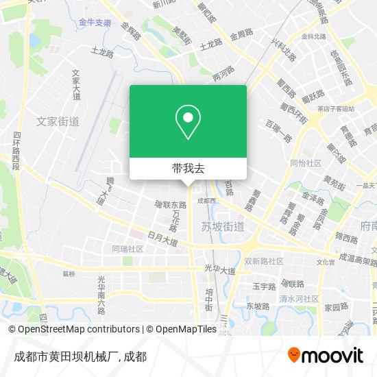 成都市黄田坝机械厂地图