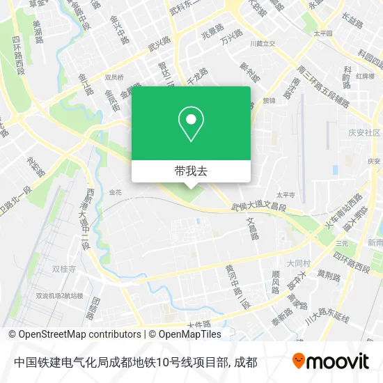 中国铁建电气化局成都地铁10号线项目部地图